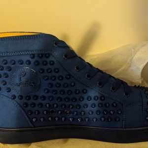 Blue suede christian louboutin